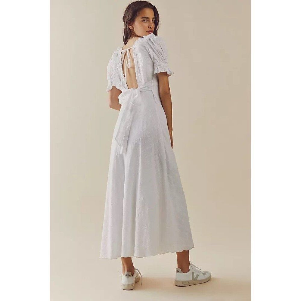 NEW FREE PEOPLE ENDLESS SUMMER NOW AND FOREVER MIDI MAXI DRESS IN IVORY - Picture 3 of 5